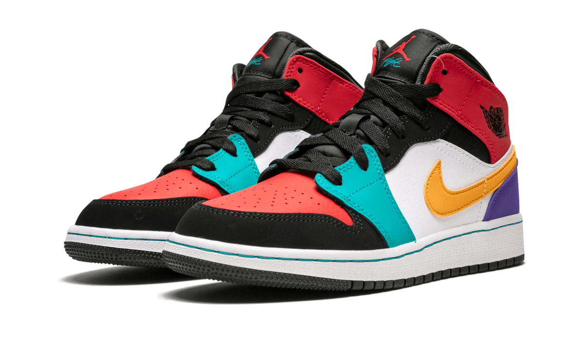 JORDAN GRADE SCHOOL Air Jordan 1 Mid GS "Multicolor" 554725 125 from Stadium Goods