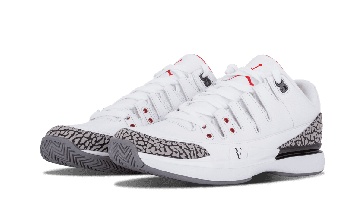 NIKE MENS Zoom Vapor AJ3 "White/Cement Jordan 3" 709998 160 709998 160 from Stadium Goods