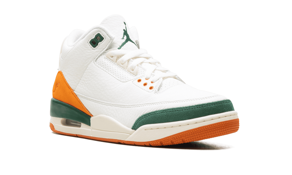 JORDAN MENS Air Jordan 3 "SoleFly - Miami Hurricanes" IF4491 100 IF4491 100 from Stadium Goods