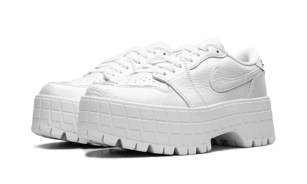 JORDAN WOMENS Jordan 1 Brooklyn Low Womens "White Metallic Silver" HF3184 100 HF3184 100 from Stadium Goods