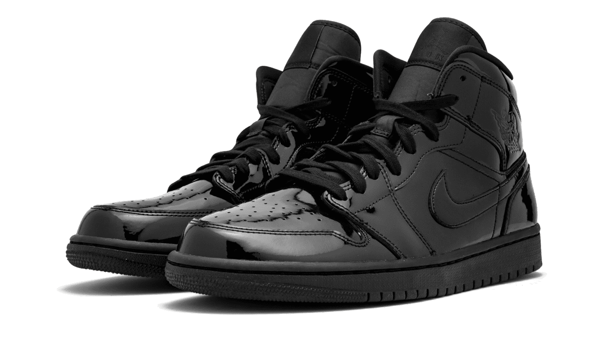 JORDAN WOMENS AIR JORDAN 1 MID Womens "Black Patent Leather" BQ6472 002 BQ6472 002 from Stadium Goods