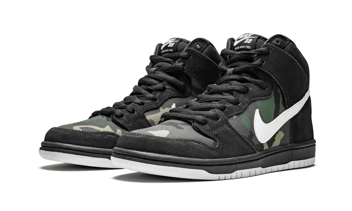NIKE MENS SB Dunk High Pro "Camo" BQ6826 001 BQ6826 001 from Stadium Goods