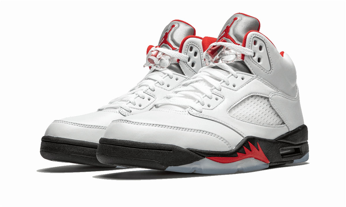 Jordan MENS Air Jordan 5 Retro "Fire Red Silver Tongue 2020" DA1911 102 from Stadium Goods