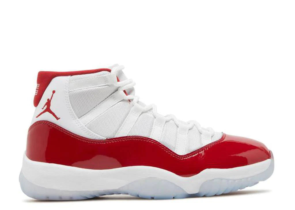 Jordan; Men's Casual & Dress Shoes Retro Style, White/Varsity Red-Black, Size 10.5