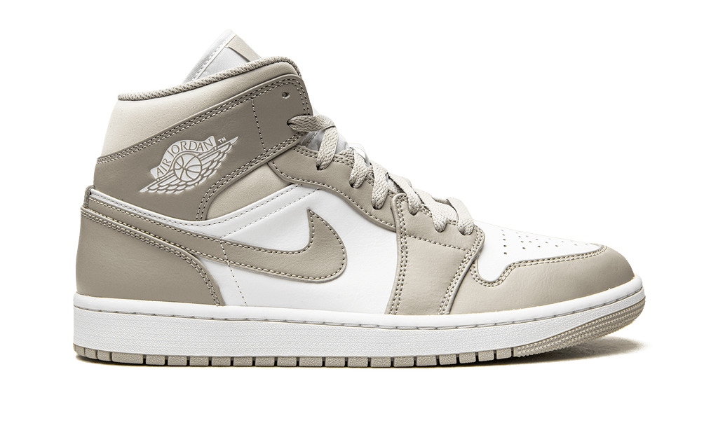 Jordan MENS Air Jordan 1 Mid "Linen / College Grey" 554724 082 from Stadium Goods
