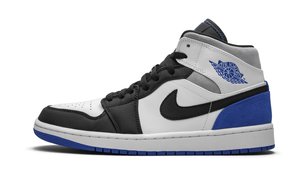 JORDAN MENS Air Jordan 1 Mid SE "Game Royal Black Toe" 852542 102 852542 102 from Stadium Goods