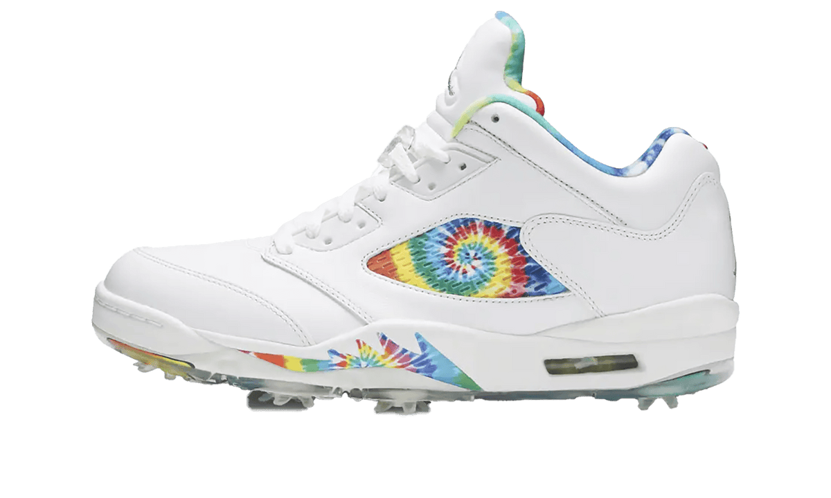 JORDAN MENS Air Jordan 5 Low Golf "Peace & Love" CW4205 002 CW4205 002 from Stadium Goods