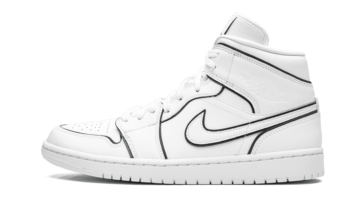 JORDAN WOMENS AIR JORDAN 1 MID Womens "Iridescent Outline" CK6587 100 CK6587 100 from Stadium Goods