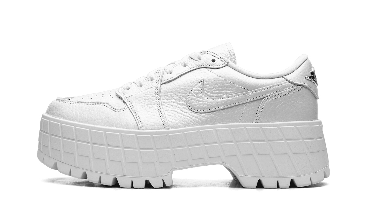 JORDAN WOMENS Jordan 1 Brooklyn Low Womens "White Metallic Silver" HF3184 100 HF3184 100 from Stadium Goods
