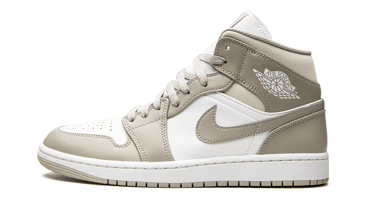 Jordan MENS Air Jordan 1 Mid "Linen / College Grey" 554724 082 from Stadium Goods