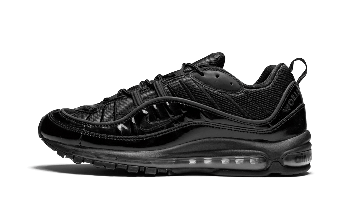 NIKE MENS Air Max 98 "Supreme - Black" 844694 001 from Stadium Goods
