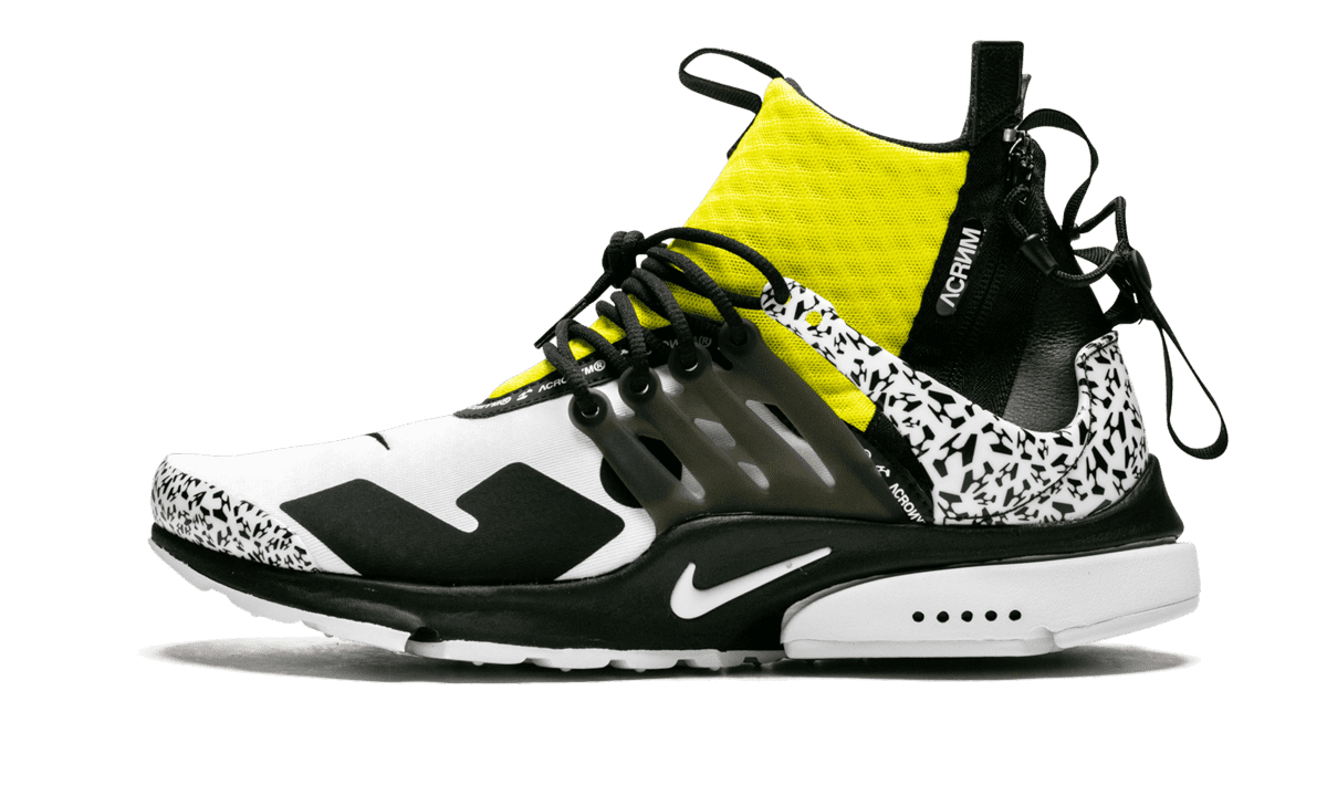 NIKE MENS Air Presto Mid/Acronym "Acronym - Dynamic Yellow" AH7832 100 from Stadium Goods