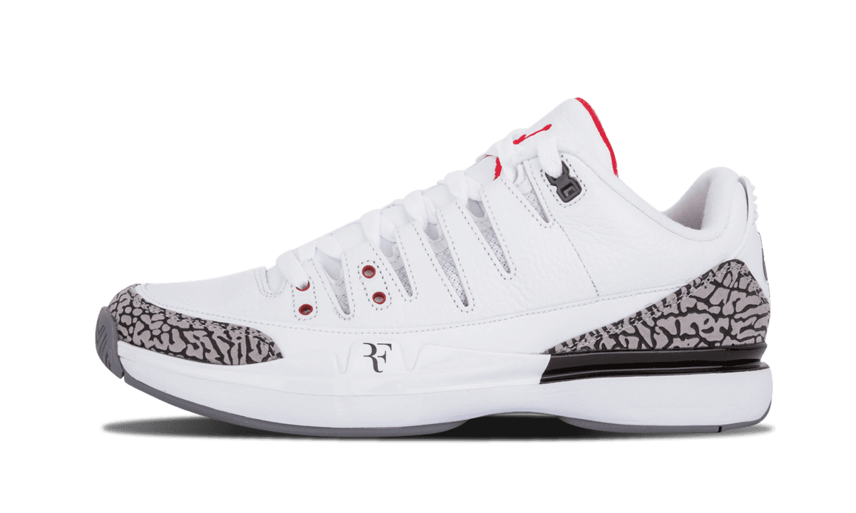 NIKE MENS Zoom Vapor AJ3 "White/Cement Jordan 3" 709998 160 709998 160 from Stadium Goods