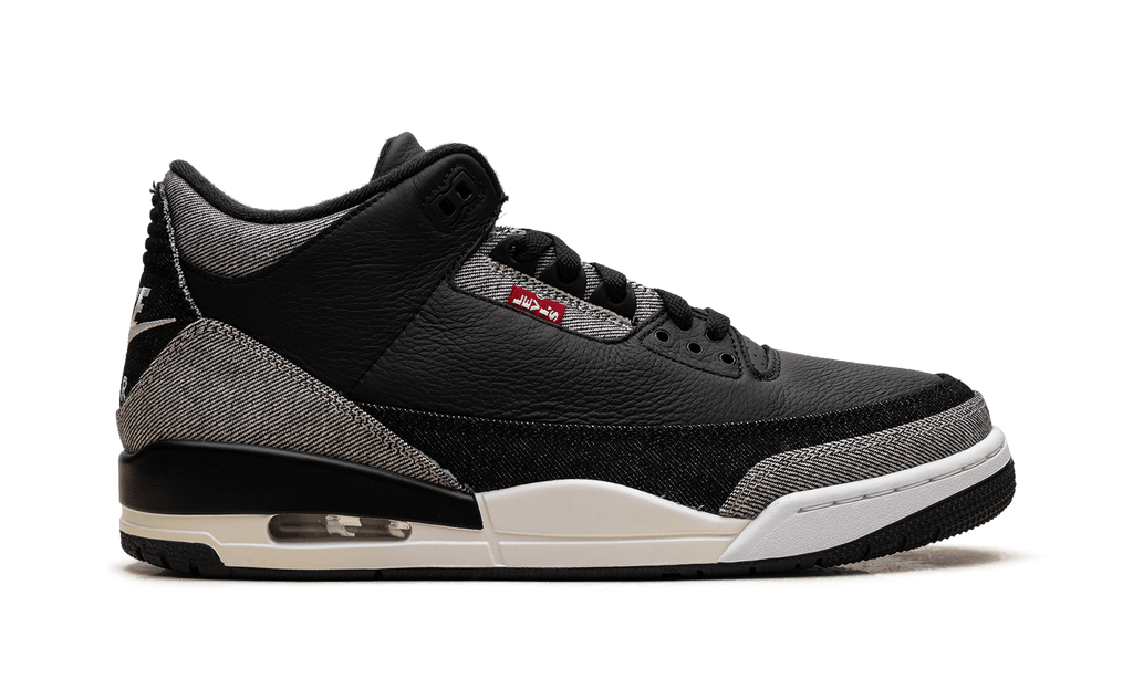 JORDAN MENS Air Jordan 3 "Levi's - Black Denim" IR0914 400 IR0914 400 from Stadium Goods
