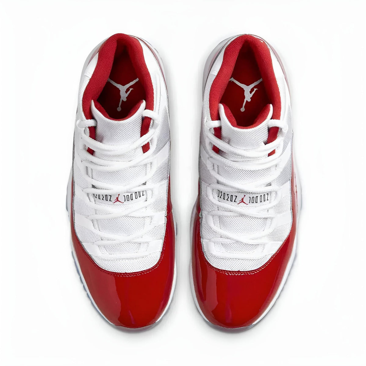 Jordan; Men's Casual & Dress Shoes Retro Style, White/Varsity Red-Black, Size 10.5