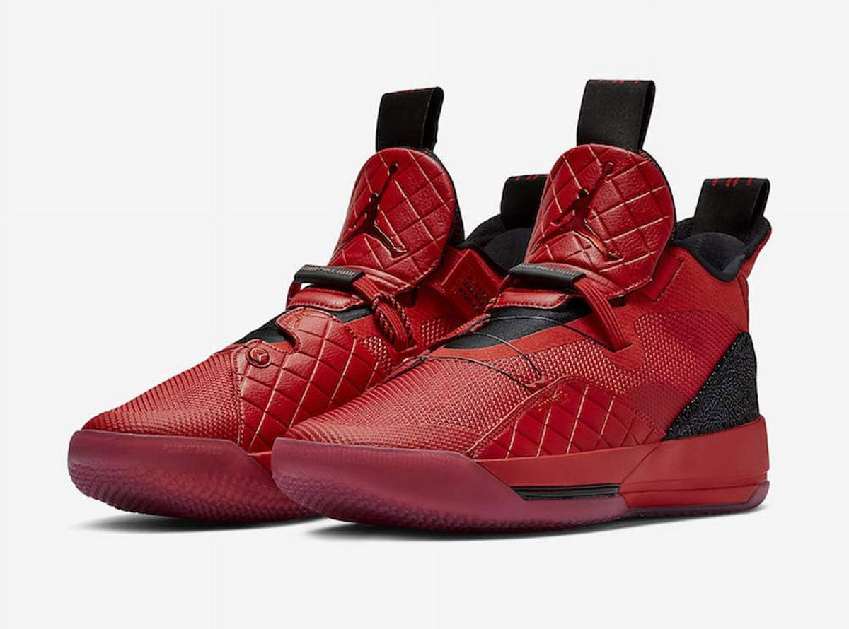Jordan Air XXXIII Basketball Shoes (10-M, Red/Black)