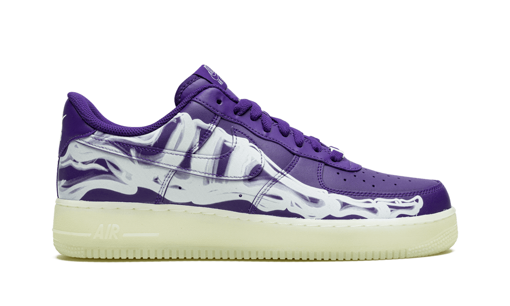 NIKE MENS Air Force 1 Low '07 QS "Purple Skeleton Halloween" CU8067 500 from Stadium Goods