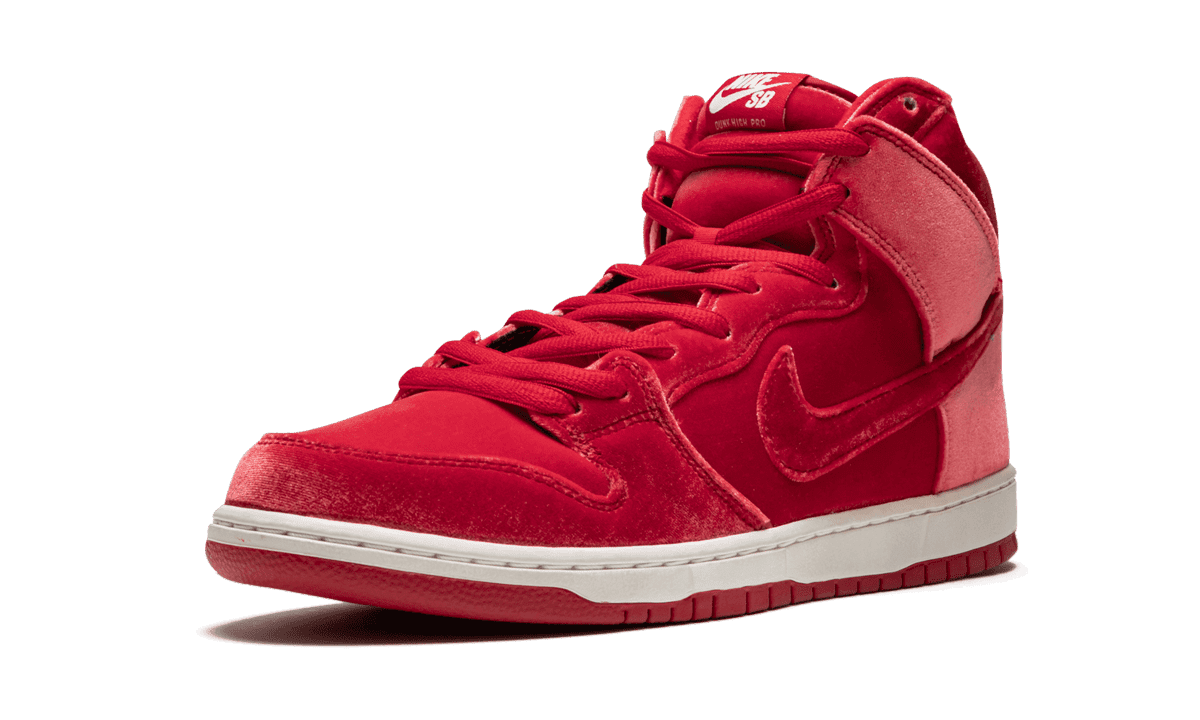 NIKE MENS SB Dunk High Premium "Red Velvet" 313171 661 313171 661 from Stadium Goods