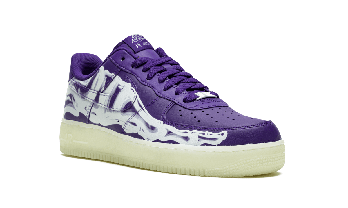 NIKE MENS Air Force 1 Low '07 QS "Purple Skeleton Halloween" CU8067 500 from Stadium Goods