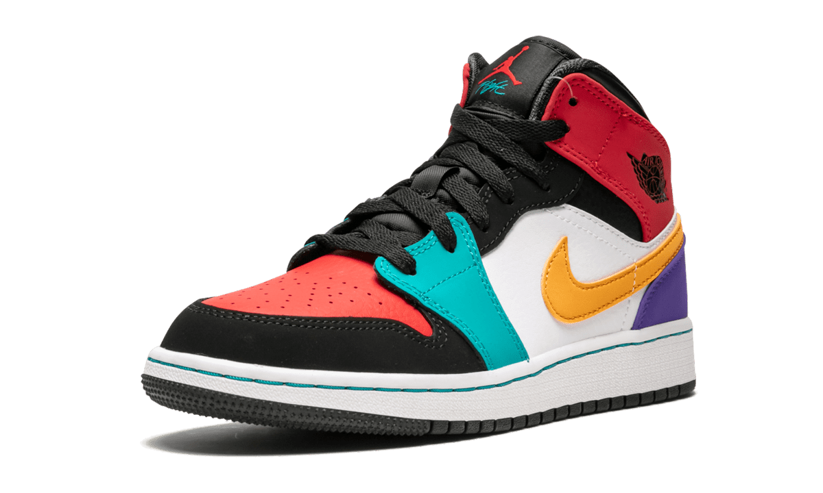 JORDAN GRADE SCHOOL Air Jordan 1 Mid GS "Multicolor" 554725 125 from Stadium Goods